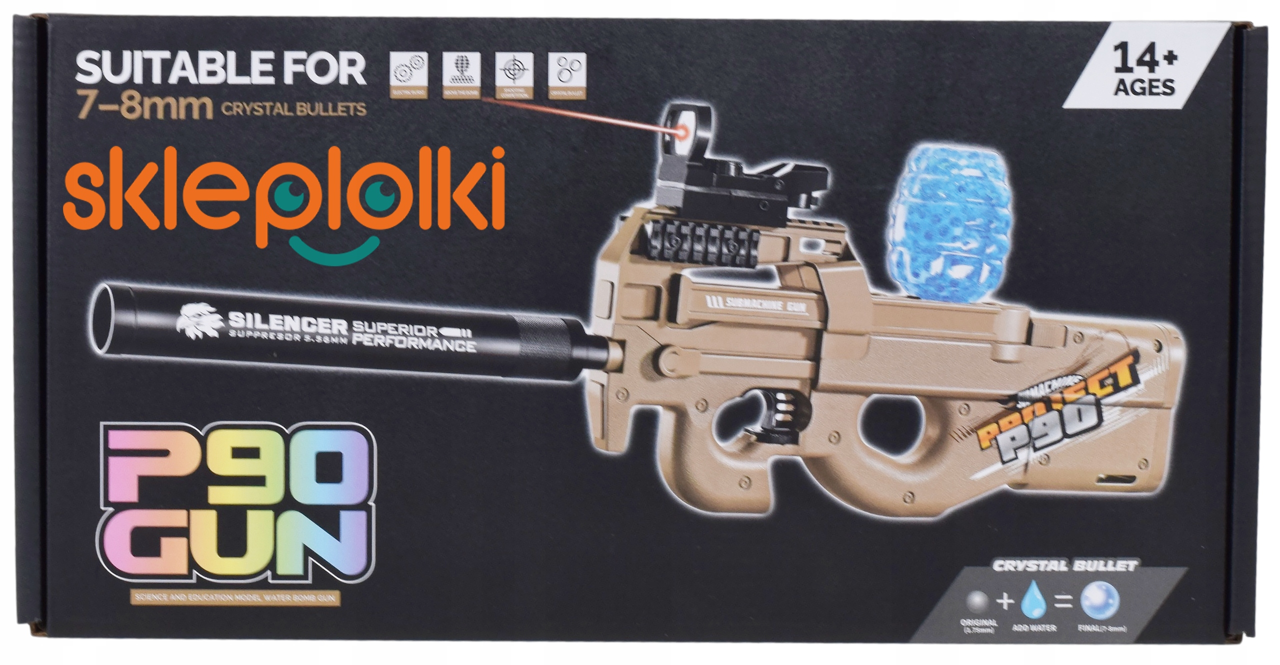 PISTOLET NA KULKI ŻELOWE KARABIN AUTOMATYCZNY WYRZUTNIA AKUMULATOR ZABAWKA