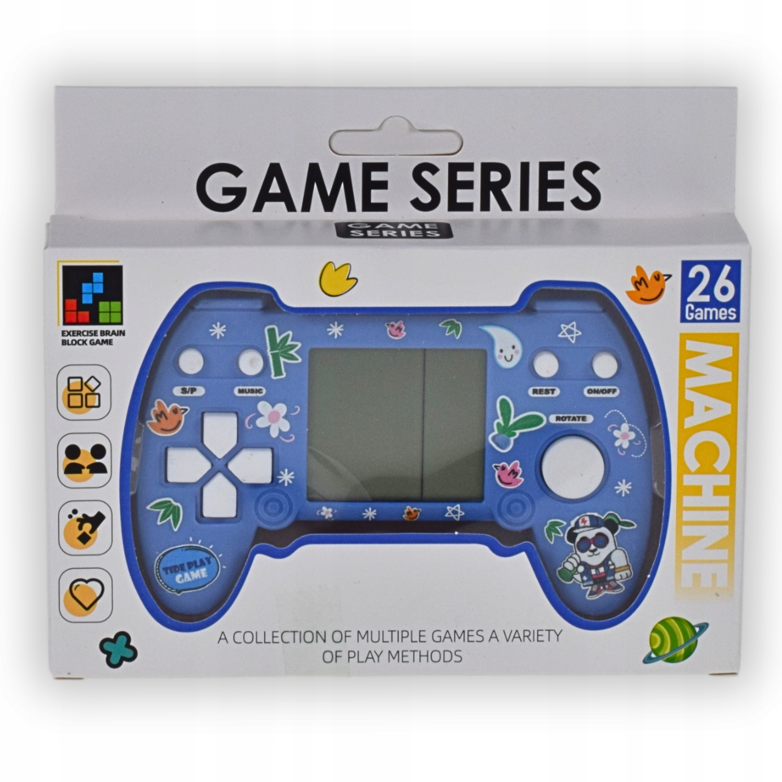 ELEKTRONICZNA RETRO GRA PRZENOŚNA MINI KONSOLA NA BATERIE TETRIS DLA DZIECI