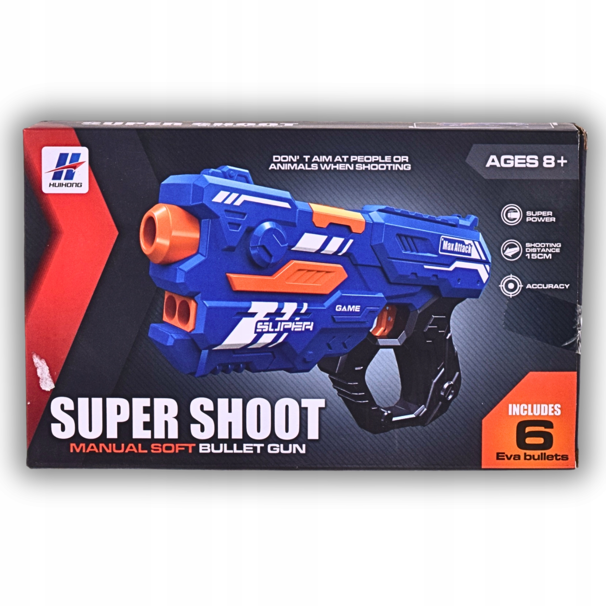 PISTOLET RĘCZNA WYRZUTNIA NA MIĘKKIE BEZPIECZNE STRZAŁKI Z MAGAZYNKIEM