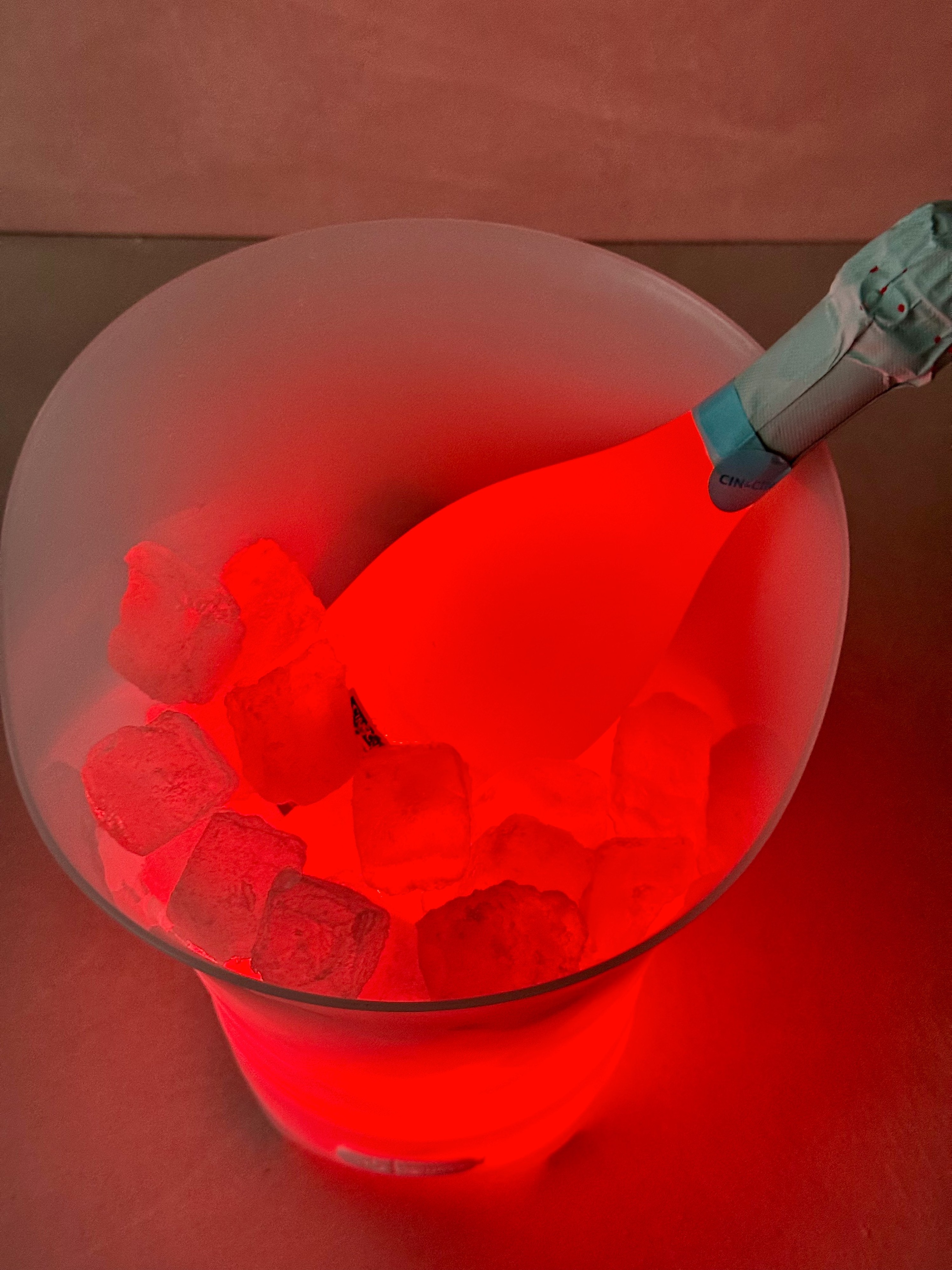 Pojemnik WIADERKO na lód RGB światło LED COOLER do lodu 5L na szampana DUŻE