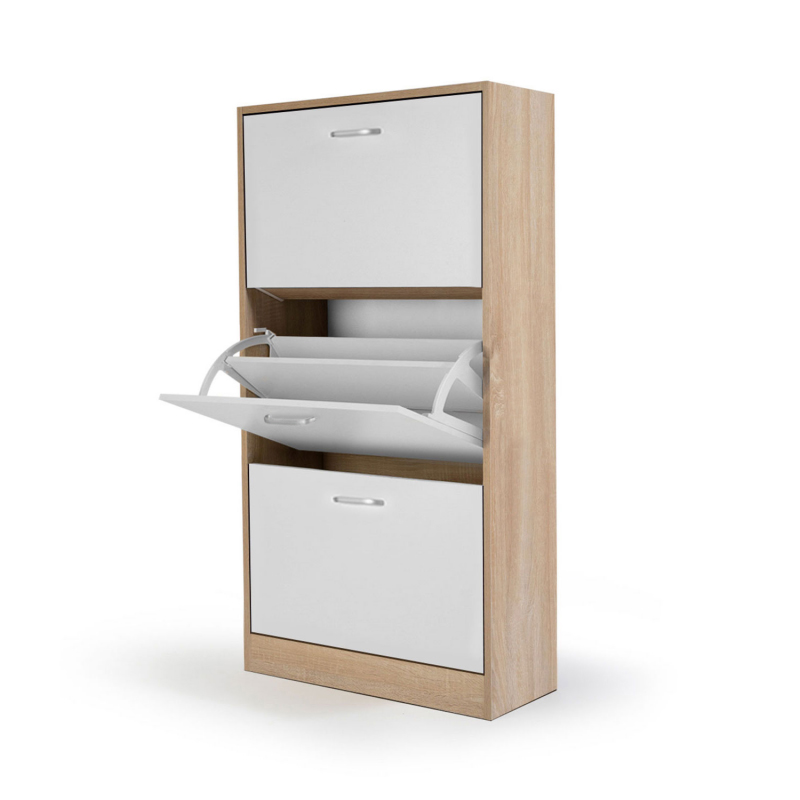 SZAFKA na buty regał 3 KOMORY OBUWIE komoda pojemna do przedpokoju REGAŁ