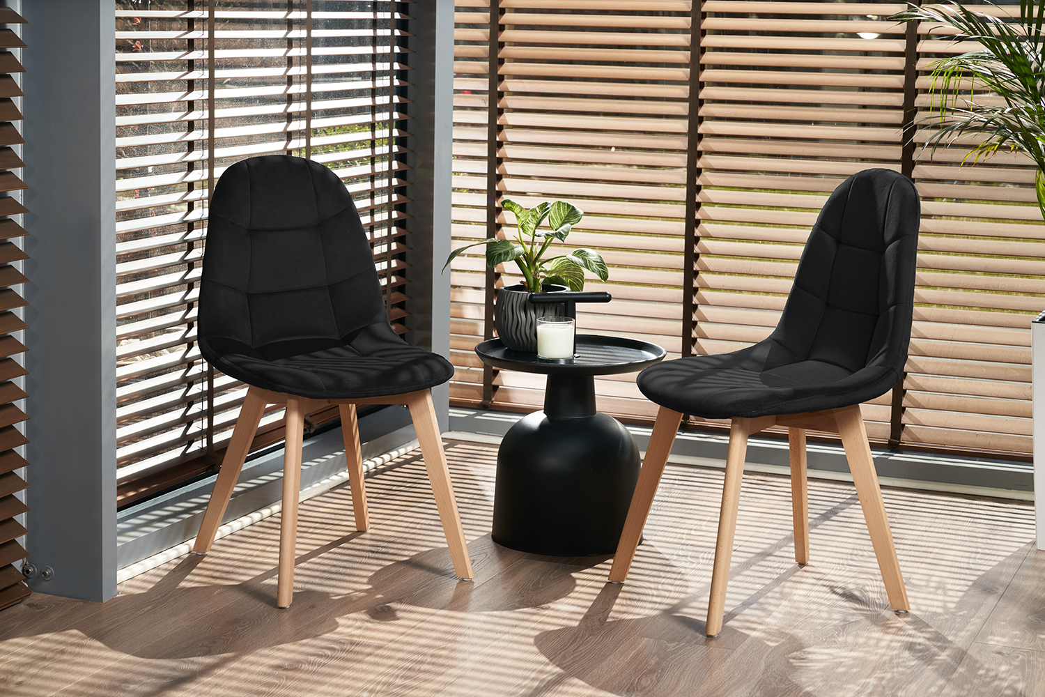 Krzesło COLIN czarne (zestaw nogi + śruby) (nowy kod)