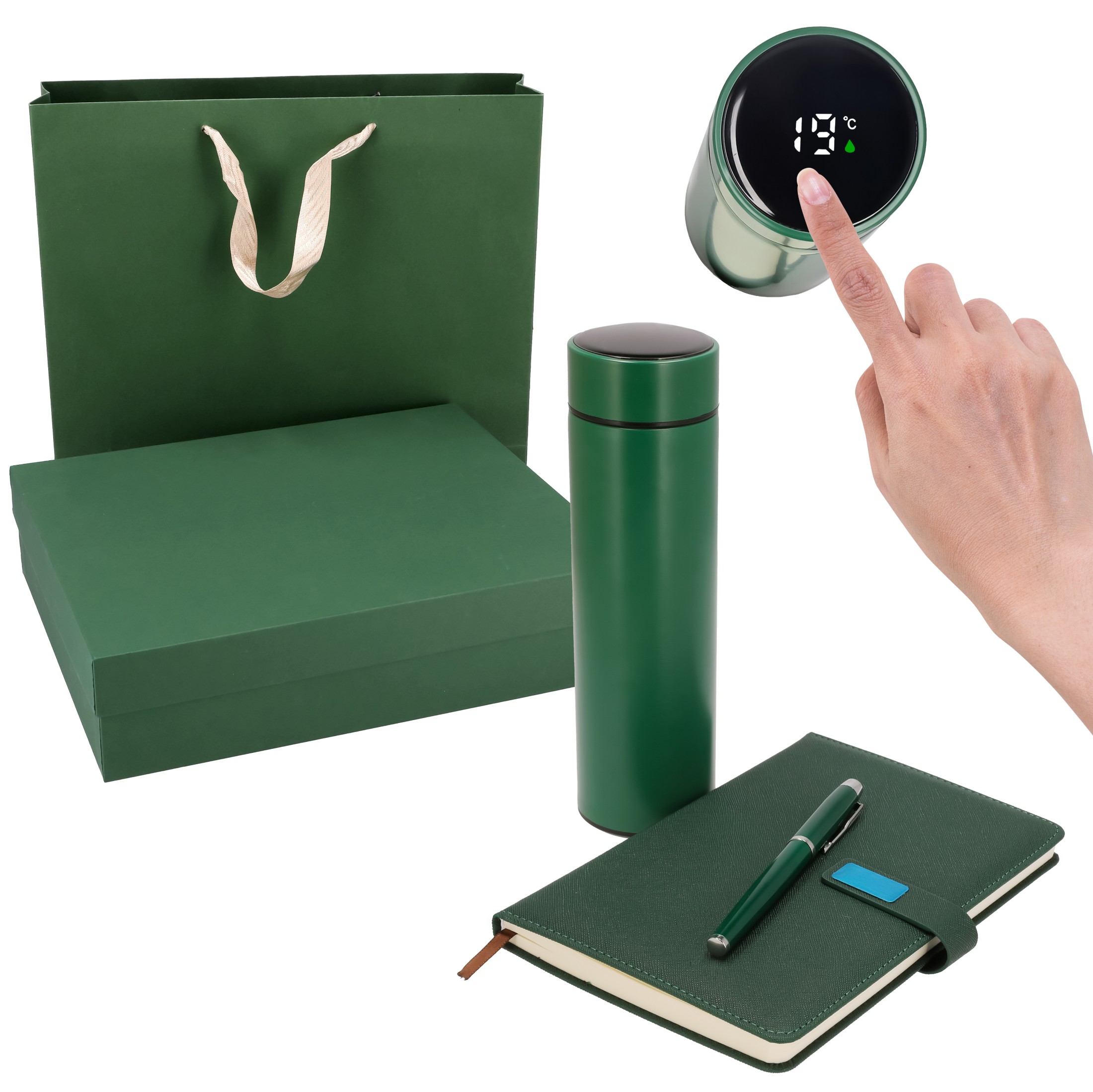 Zestaw prezentowy NOTES niedatowany, TERMOS z wyświetlaczem LCD upominkowy