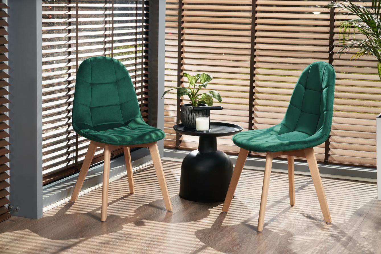 Krzesło COLIN zielone (zestaw nogi + śruby) (nowy kod)