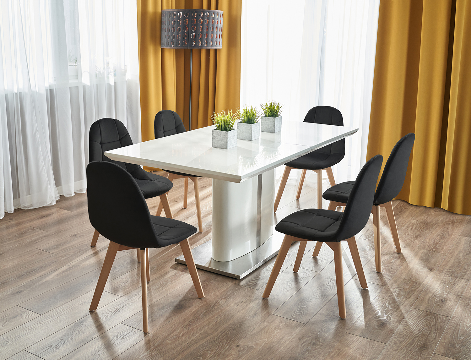 Krzesło COLIN czarne (zestaw nogi + śruby) (nowy kod)