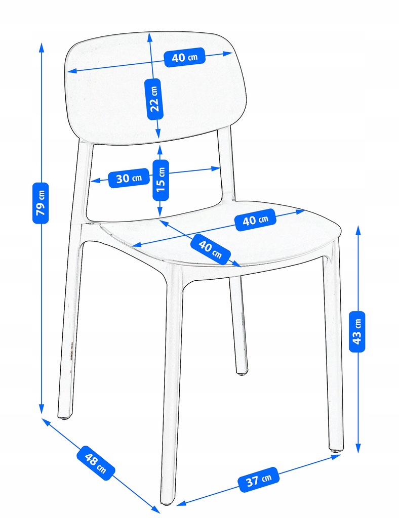 4 x Krzesło LARA beżowe