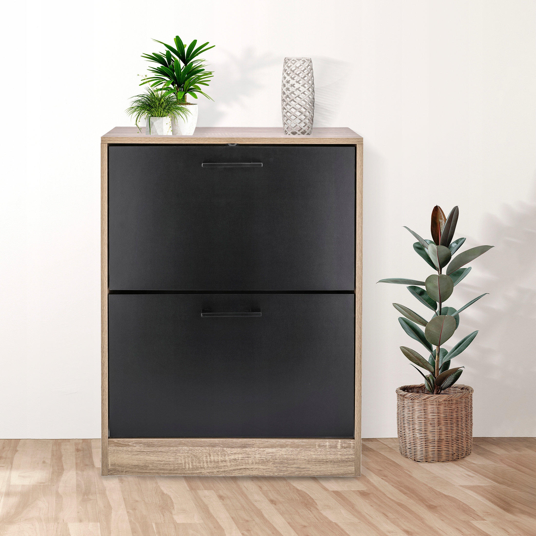 SZAFKA na buty regał 2 KOMORY OBUWIE komoda pojemna do przedpokoju REGAŁ