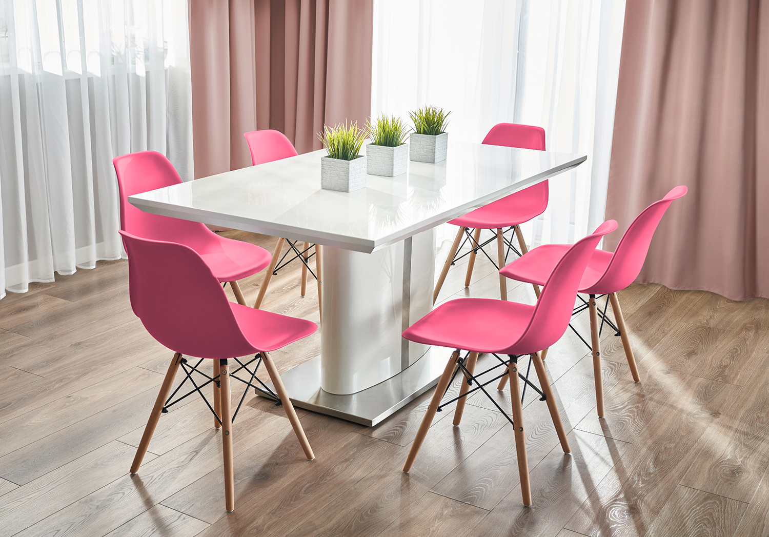 Krzesło EVA różowe (ikeabox) (nowy nowy kod)