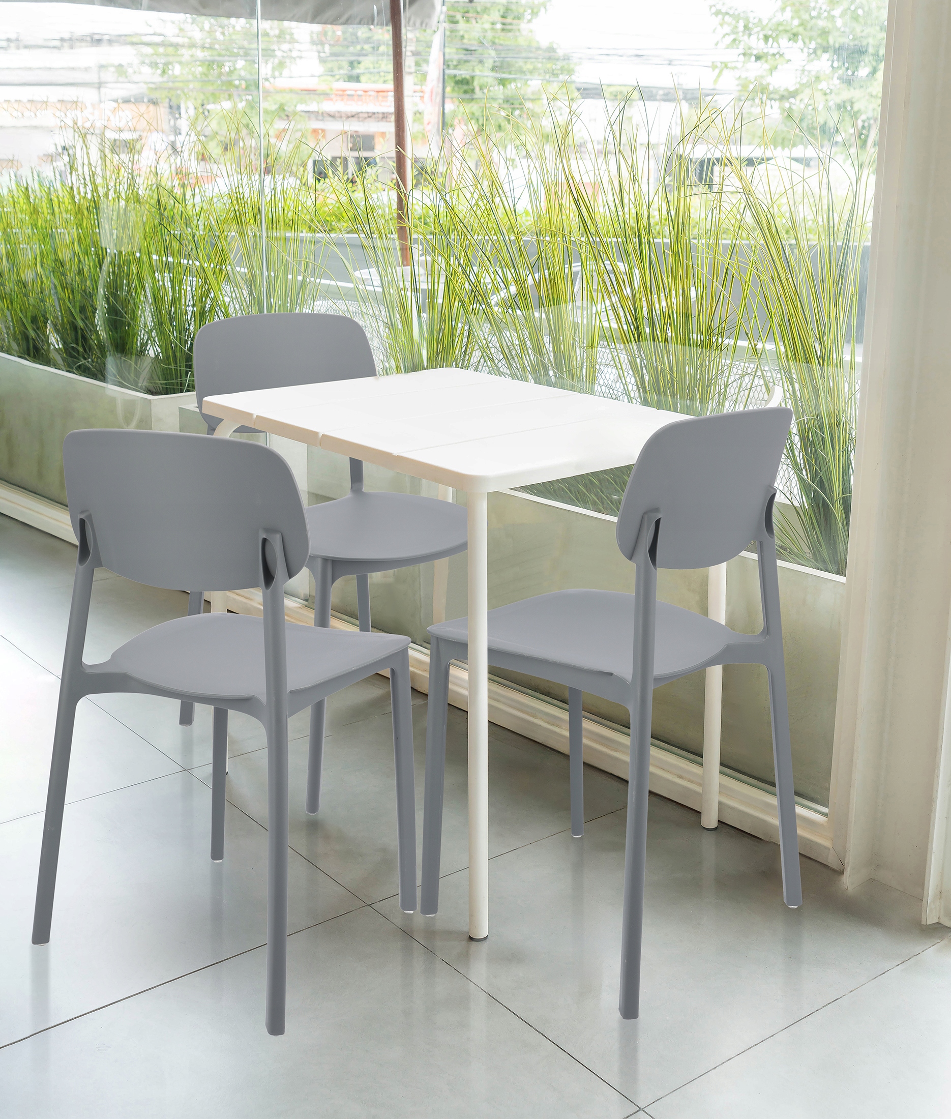 4 x Krzesło LARA szare