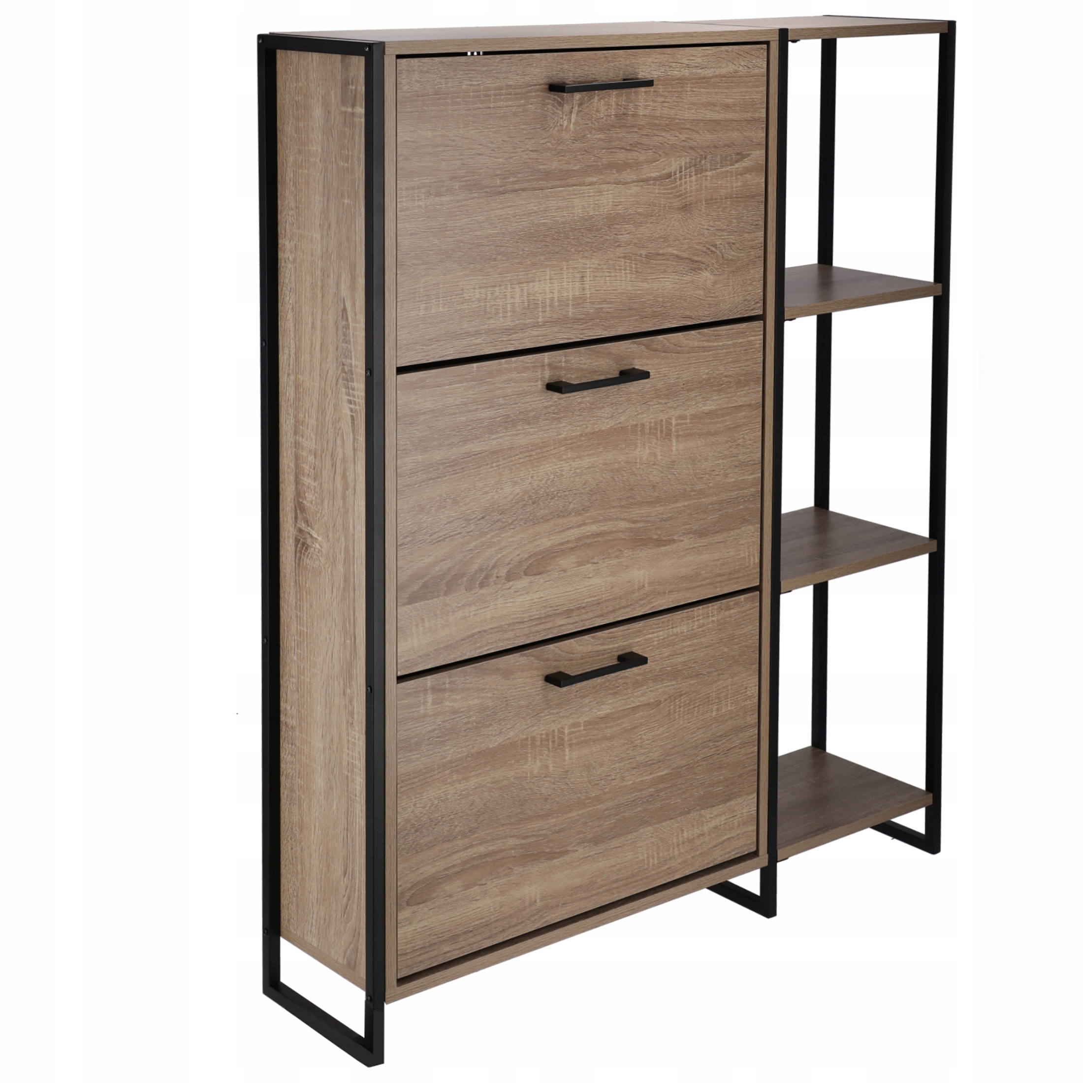 SZAFKA na buty regał 3 KOMORY OBUWIE komoda pojemna do przedpokoju LOFT