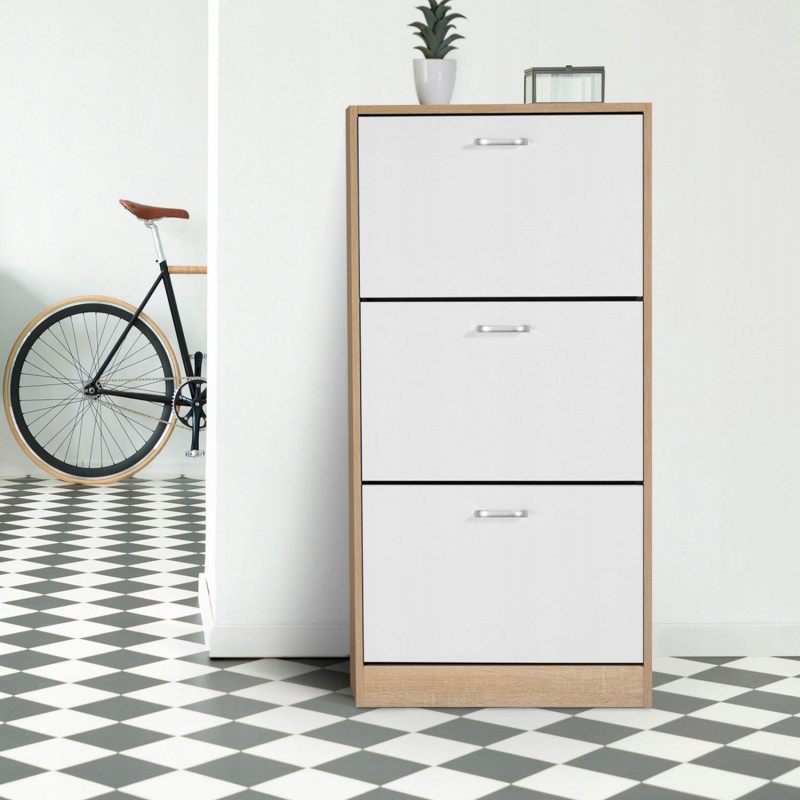 SZAFKA na buty regał 3 KOMORY OBUWIE komoda pojemna do przedpokoju REGAŁ