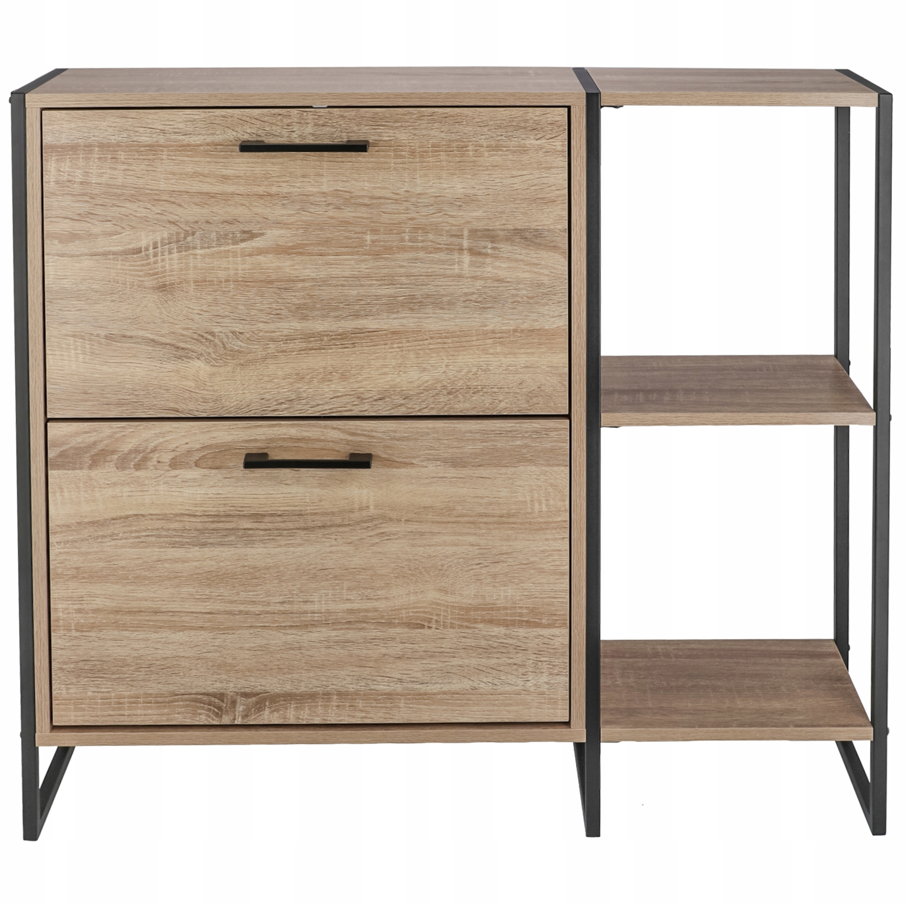 SZAFKA na buty regał 2 KOMORY OBUWIE komoda pojemna do przedpokoju LOFT