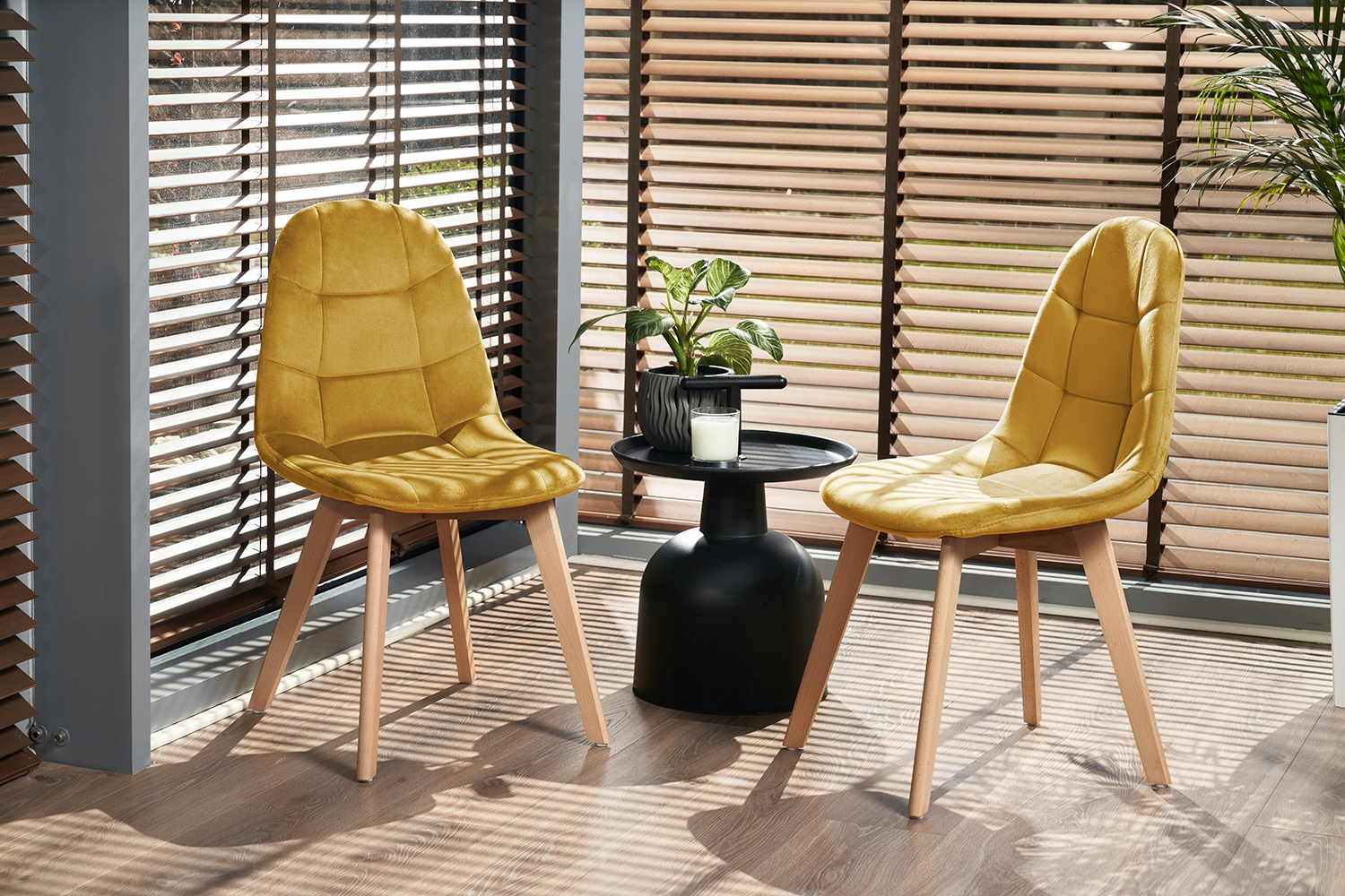 Krzesło COLIN musztardowe (zestaw nogi + śruby) (nowy kod)