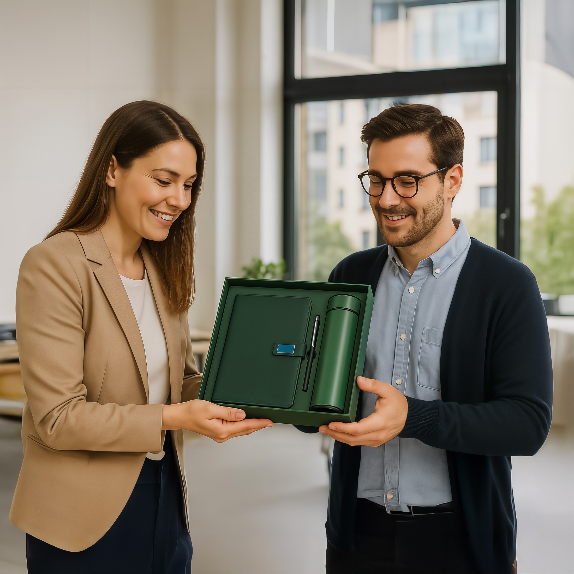 Zestaw prezentowy NOTES niedatowany, TERMOS z wyświetlaczem LCD upominkowy