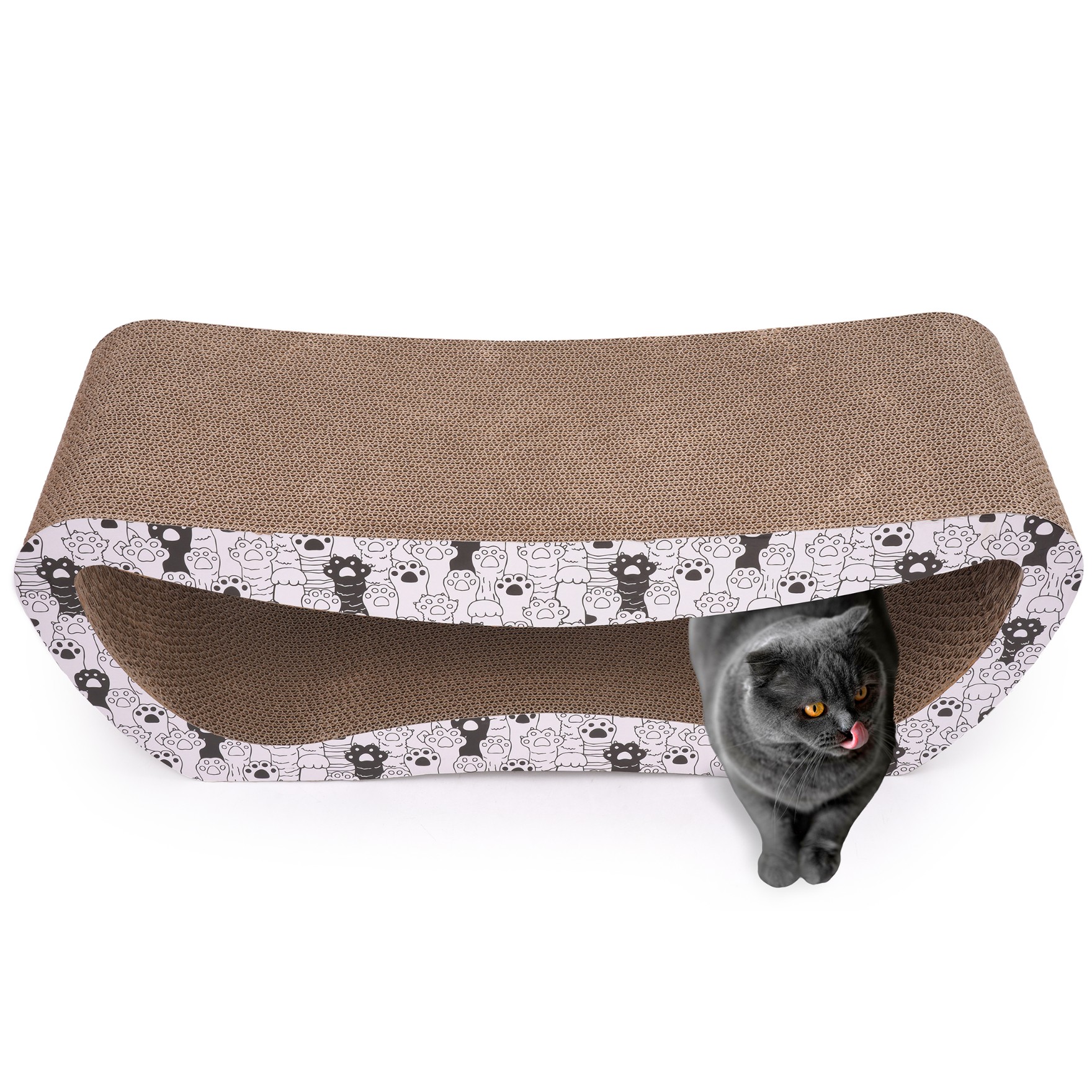 DRAPAK DLA KOTA TEKTUROWY DUŻY legowisko do drapania LEŻAK KARTONOWY