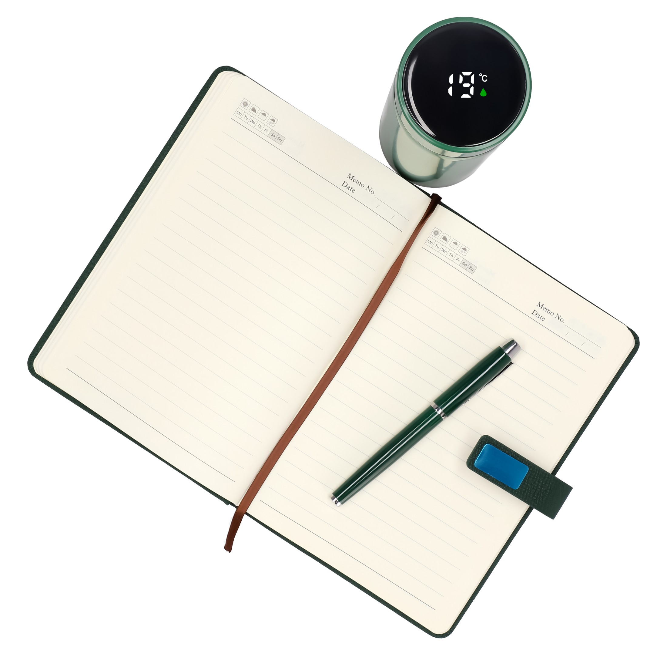 Zestaw prezentowy NOTES niedatowany, TERMOS z wyświetlaczem LCD upominkowy