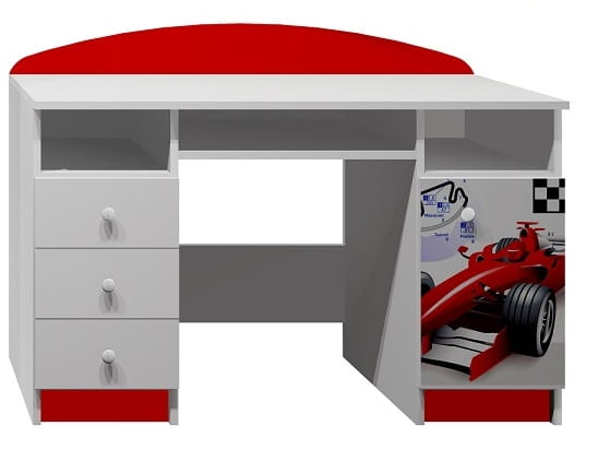 biurko dla chłopca pokój dziecka meble dziecięce RAJD 11 NB7 grafika auta