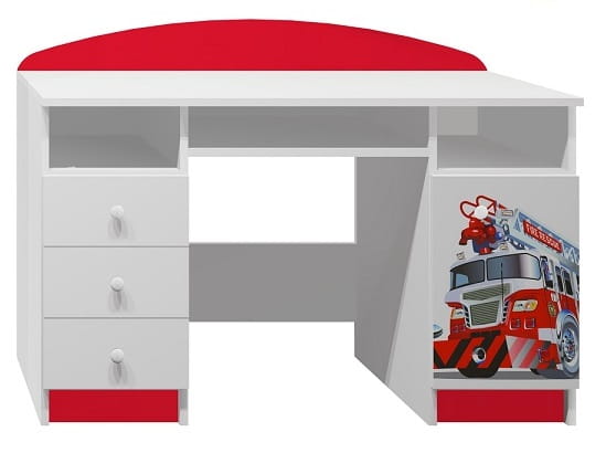 biurko z grafiką dziecięce meble dla dzieci szuflady STRAŻ POŻARNA 13 NB7