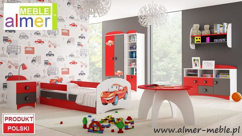 łóżko dla dziecka SUPER CAR N20S łóżko dziecięce z SZUFLADĄ  200/90