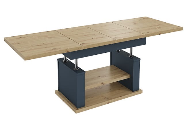 Ława Rozkładana Podnoszona Ławostół Stół L06 Dąb Artisan Grafit 130/210x80