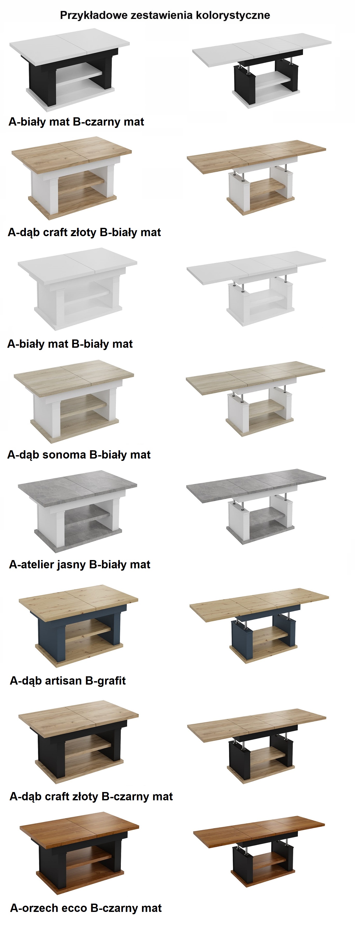 Ława Rozkładana Podnoszona Ławostół Stół L06 Dąb Artisan Grafit 130/210x80