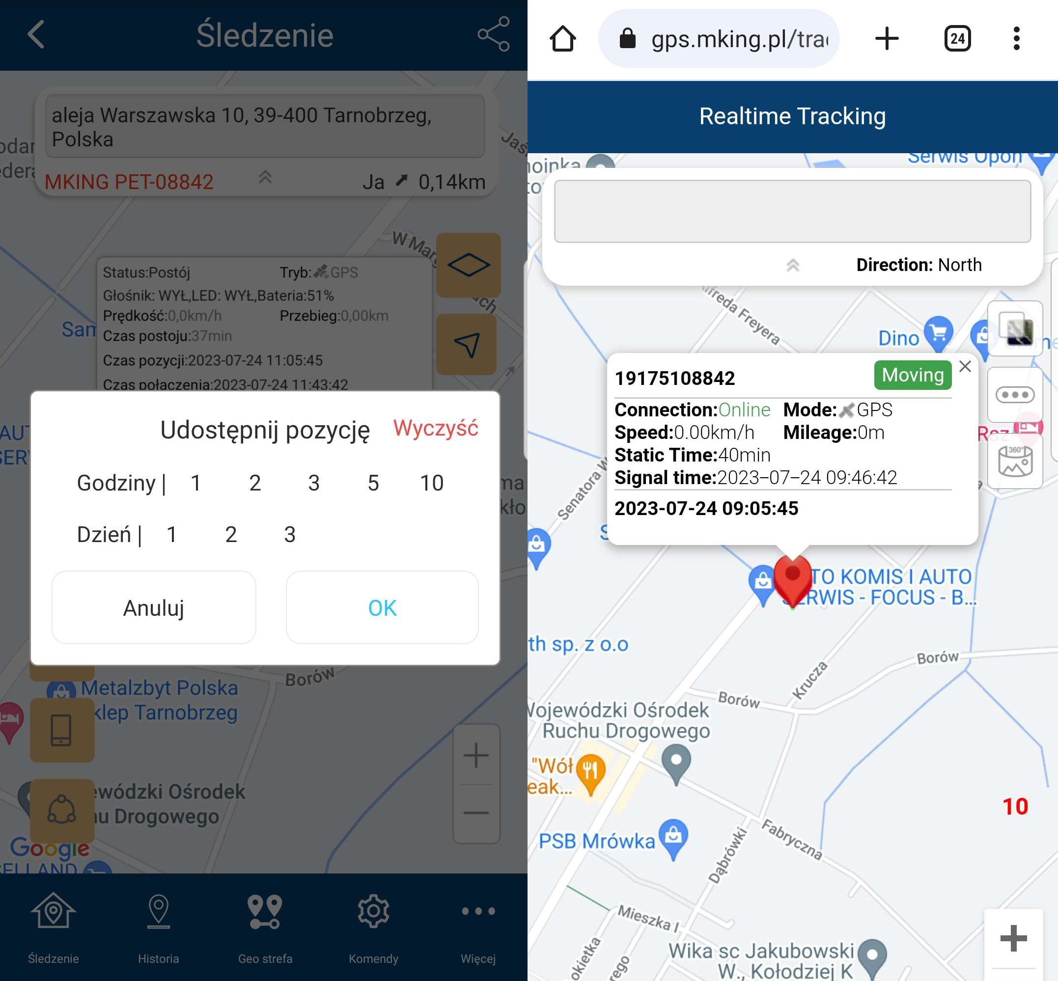 GPS.MKING - funkcje lokalizacji i monitoringu