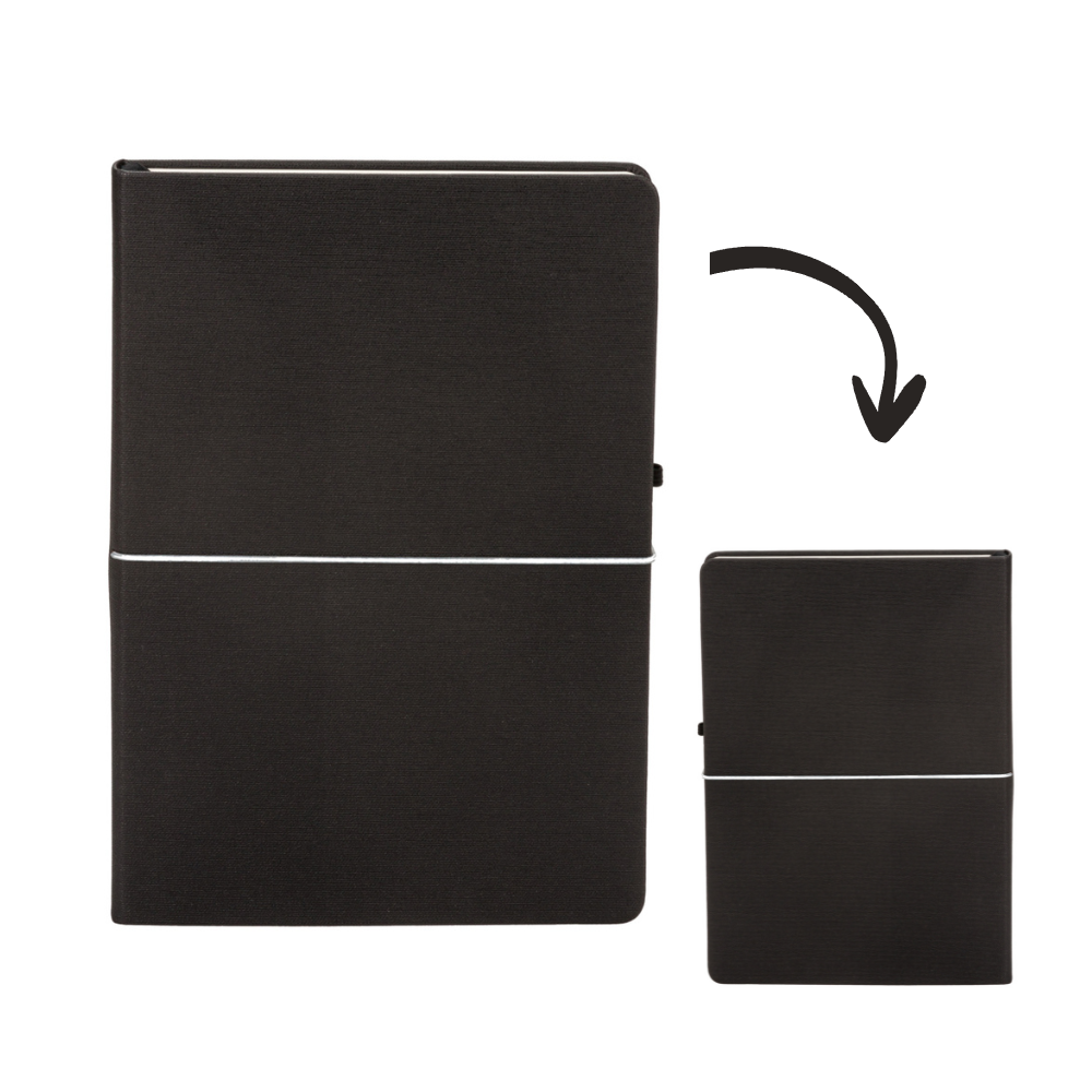 Czarnynotes biznesowy B5 w kropki