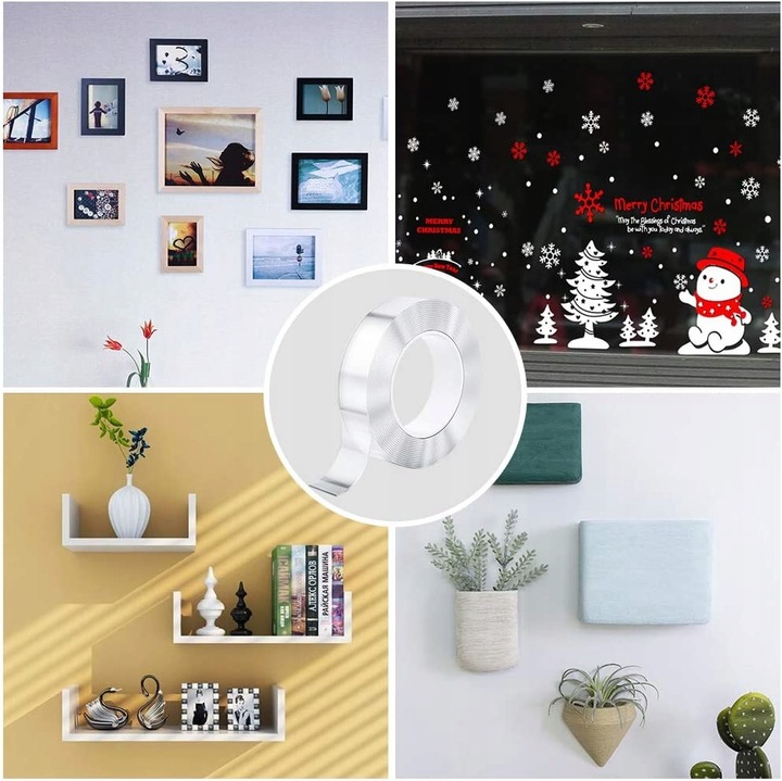 DWUSTRONNA TAŚMA NANO WIELOKROTNEGO UŻYTKU MOCNA