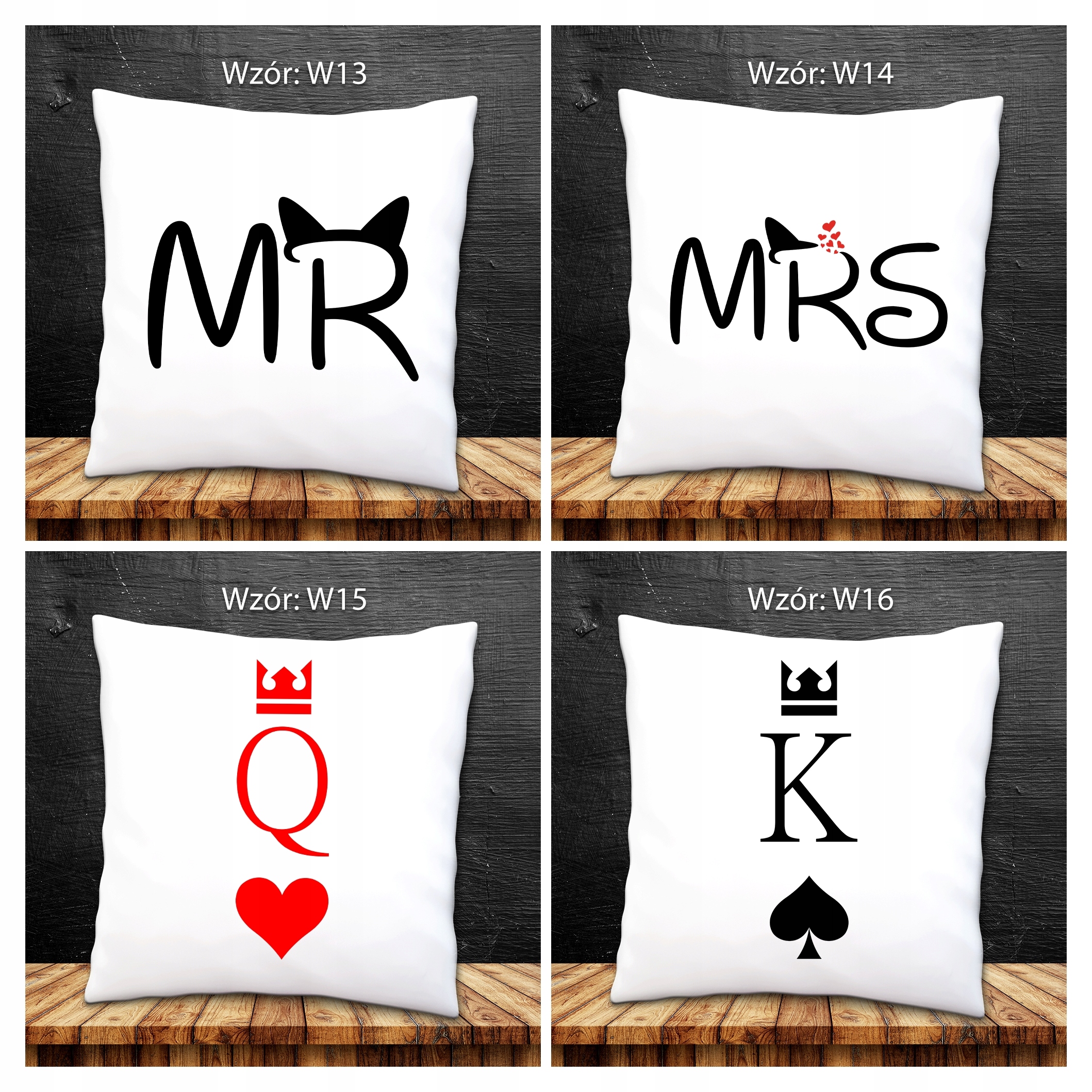 Poduszka na Walentynki dla Par MIŁOŚĆ PREZENT IMIĘ