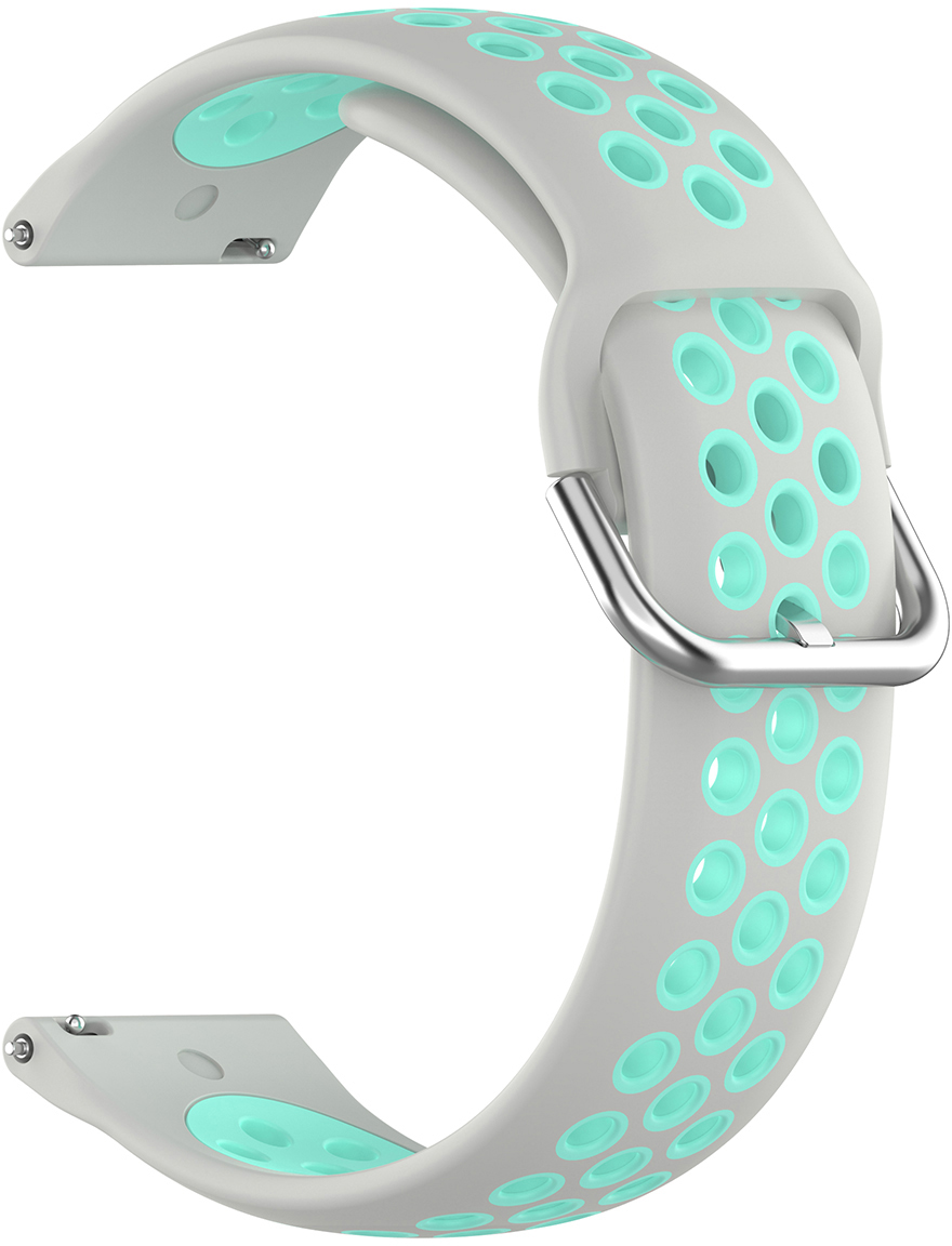 LSHHT0726-014-1 Grijs + Blauwgroen Horlogeband