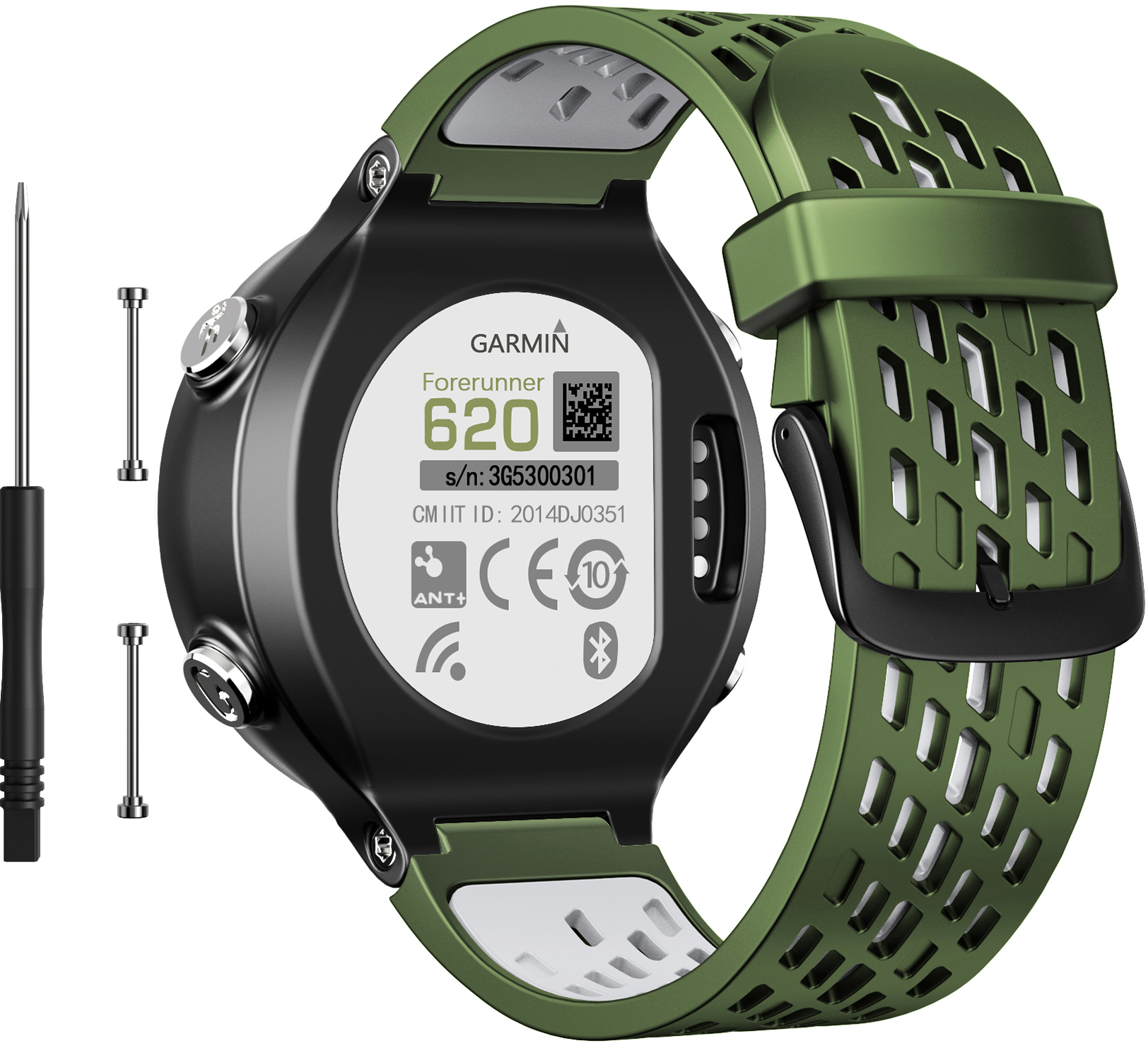 LSXJ-004 ARMY GREEN+GREY PASEK DO ZEGARKA