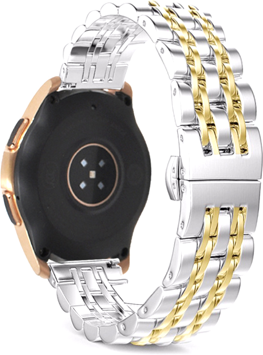 ERSSWBSS22-006 SILVER + GOLD PASEK DO ZEGARKA
