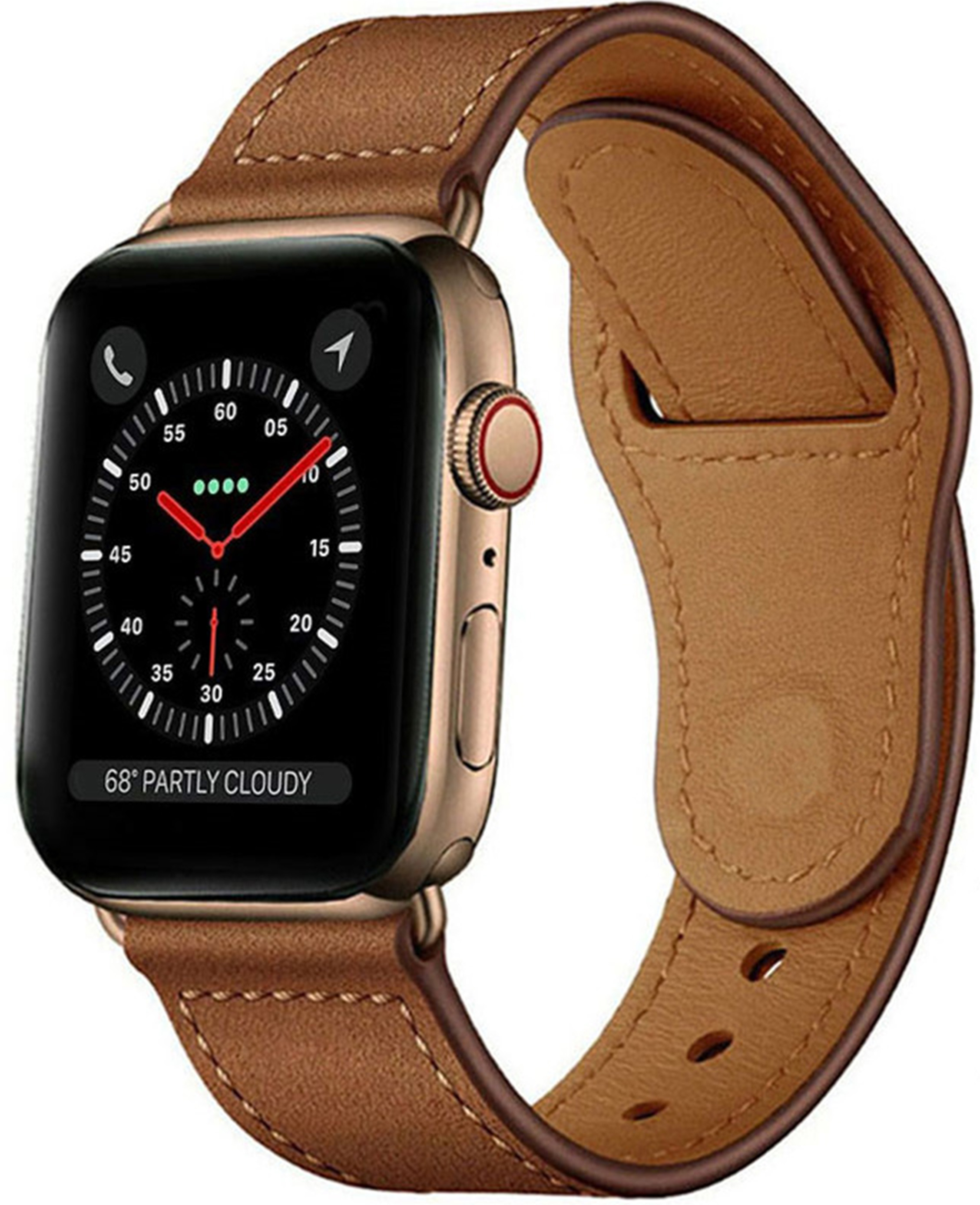 LSRTK-034 38-42MM Rojo Marrón Bronce #03 Correa de reloj LSRTK-034 LSRTK-034