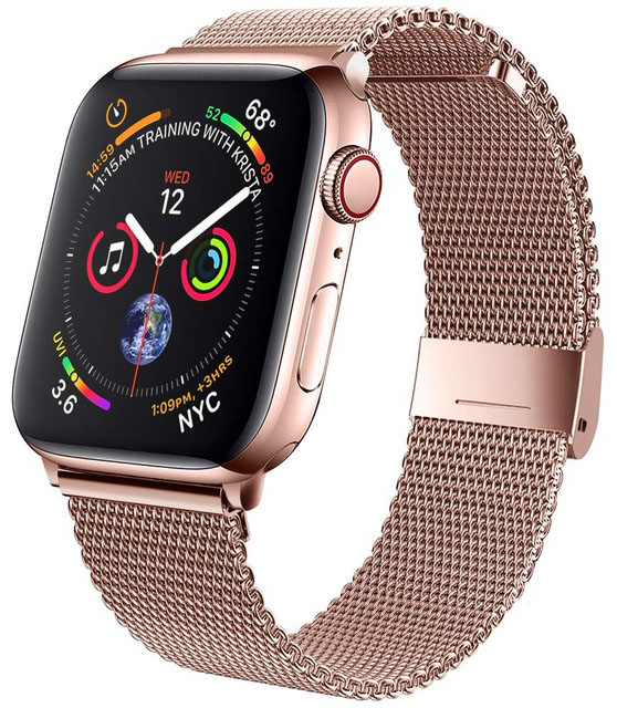 LSZHYH-027 38-42MM ROSE GOLD PASEK DO ZEGARKA