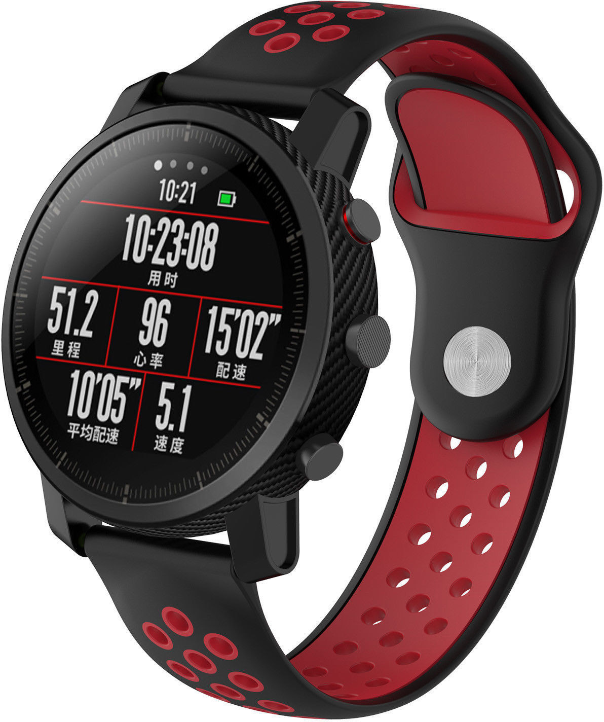 ERSSWBS22-003 Negro + Rojo Correa de reloj ERSSWBS22-003 ERSSWBS22-003