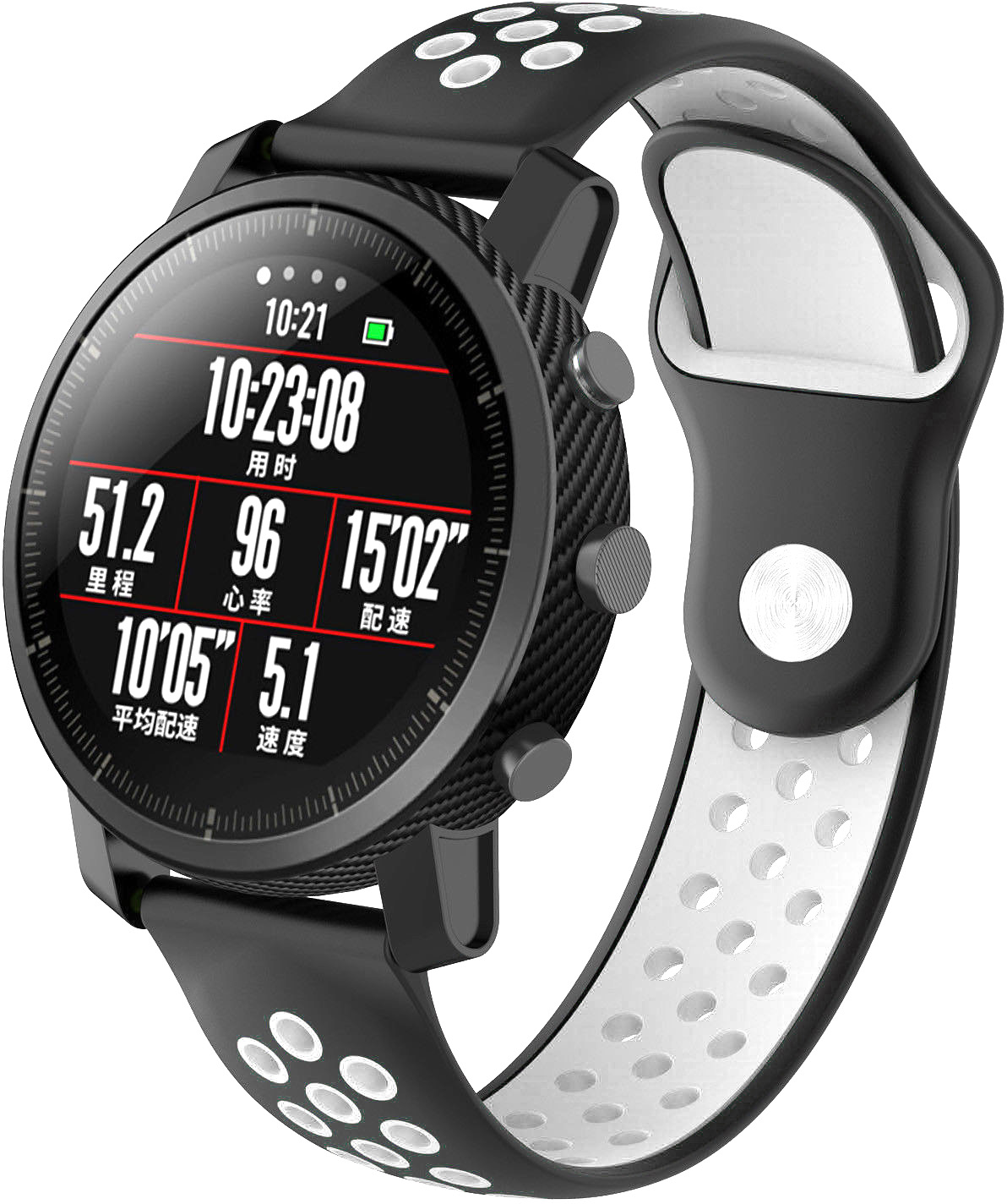 ERSSWBS22-003 Negro + Blanco Correa de reloj ERSSWBS22-003 ERSSWBS22-003