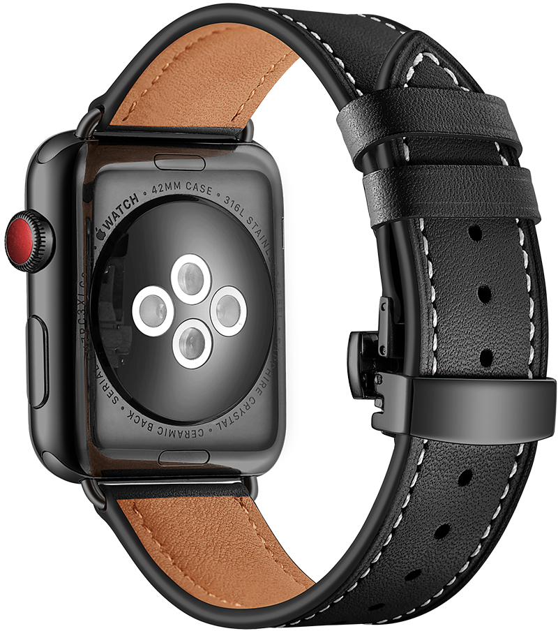 ERLB-070 42-49MM (L) Čierna Remienok na hodinky ERLB-070 ERLB-070