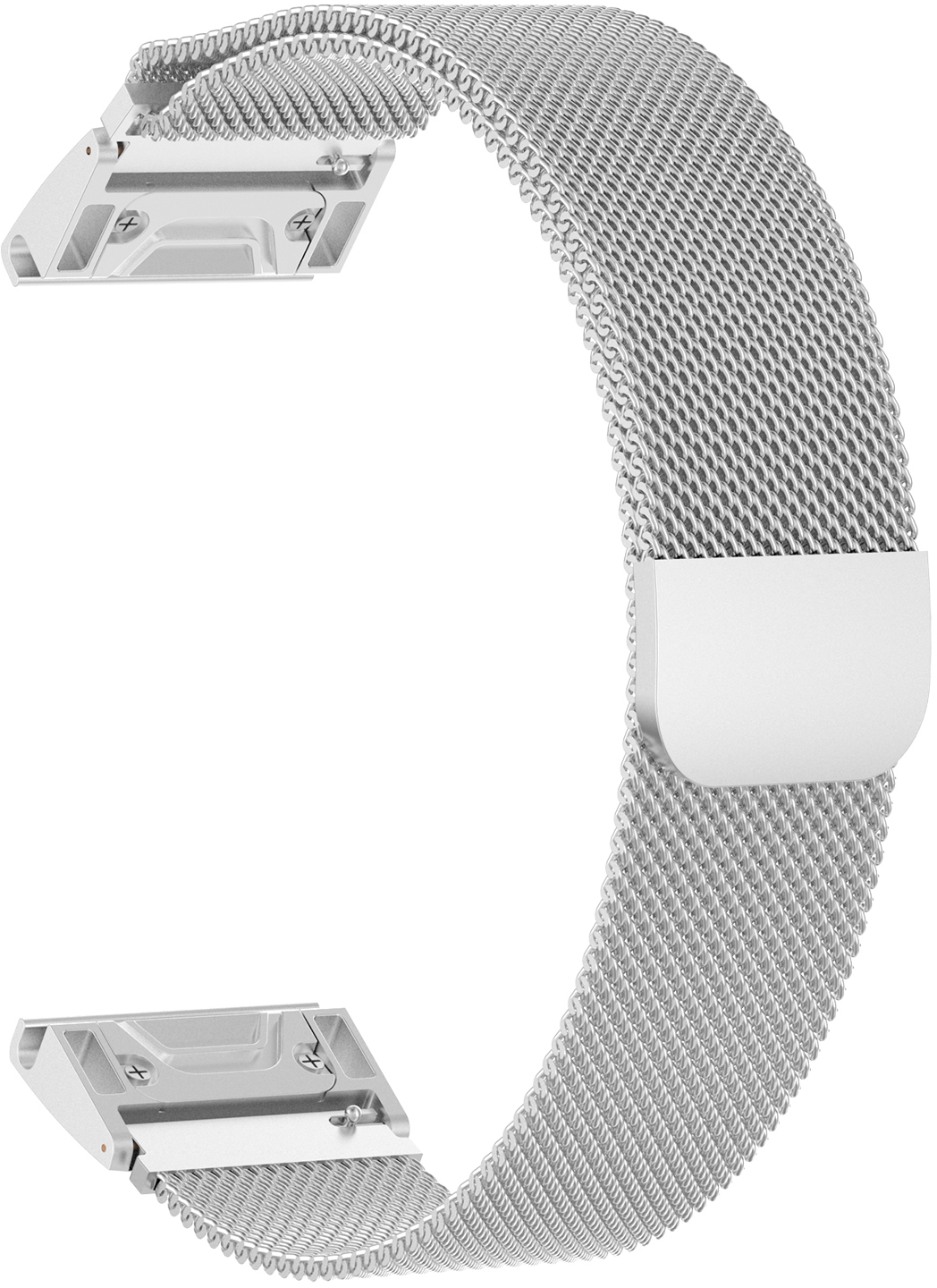 ERSQCKSS-005 26MM Airgead Strapa uaireadóra ERSQCKSS-005 ERSQCKSS-005