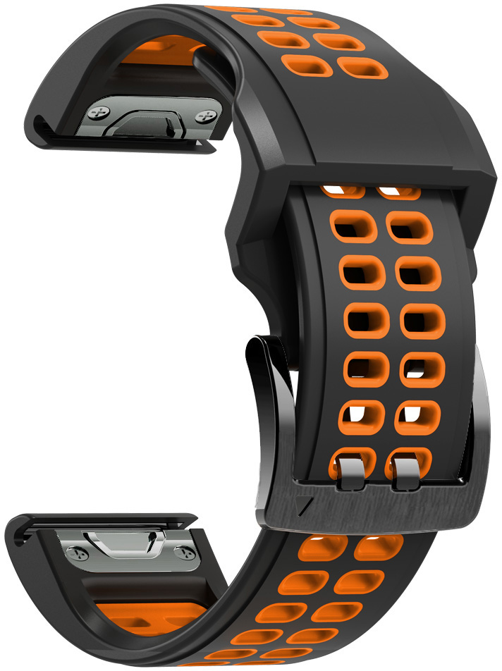 ERSQCKS-016 26MM Negro + Naranja Correa de reloj ERSQCKS-016 ERSQCKS-016