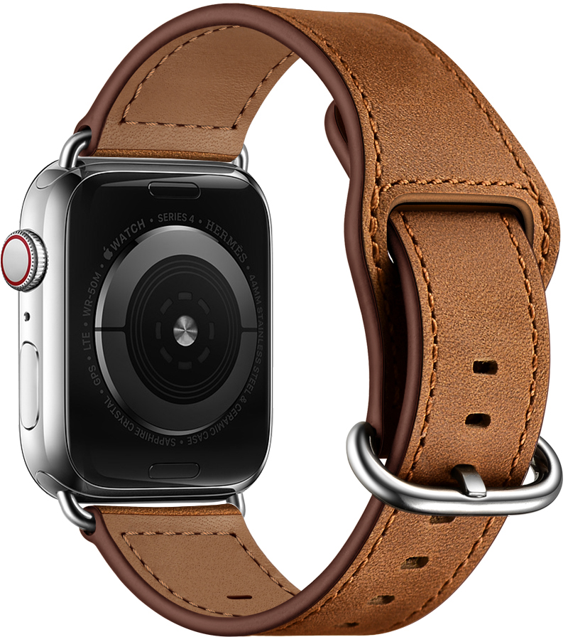 LSPG-035 42-49MM Aisré Donn + Airgead Búcla #10 Strapa uaireadóra