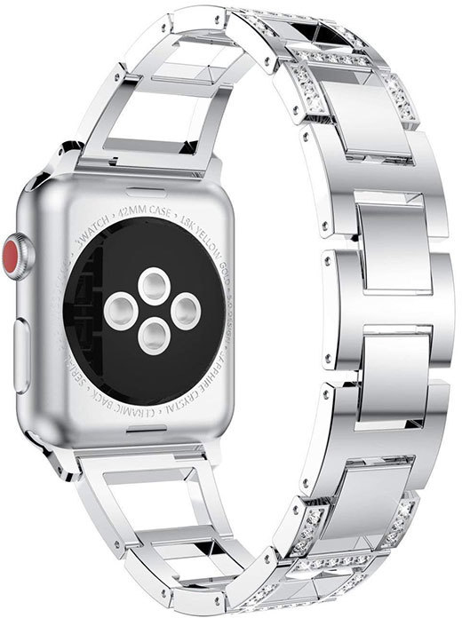 ERSMTB-005 38-41MM Stříbrná Řemínek k hodinkám ERSMTB-005 ERSMTB-005