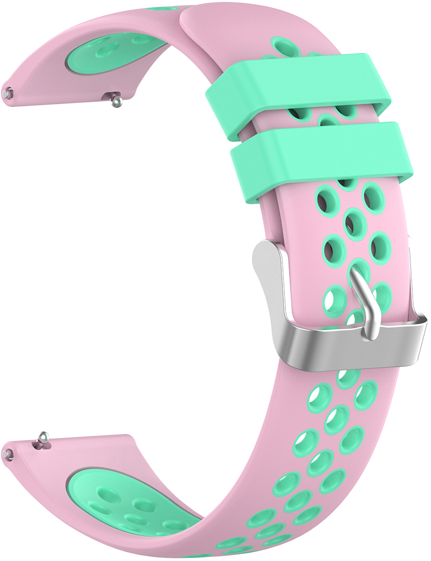 ERSSWBS22-007 Roze + Blauwgroen Horlogeband