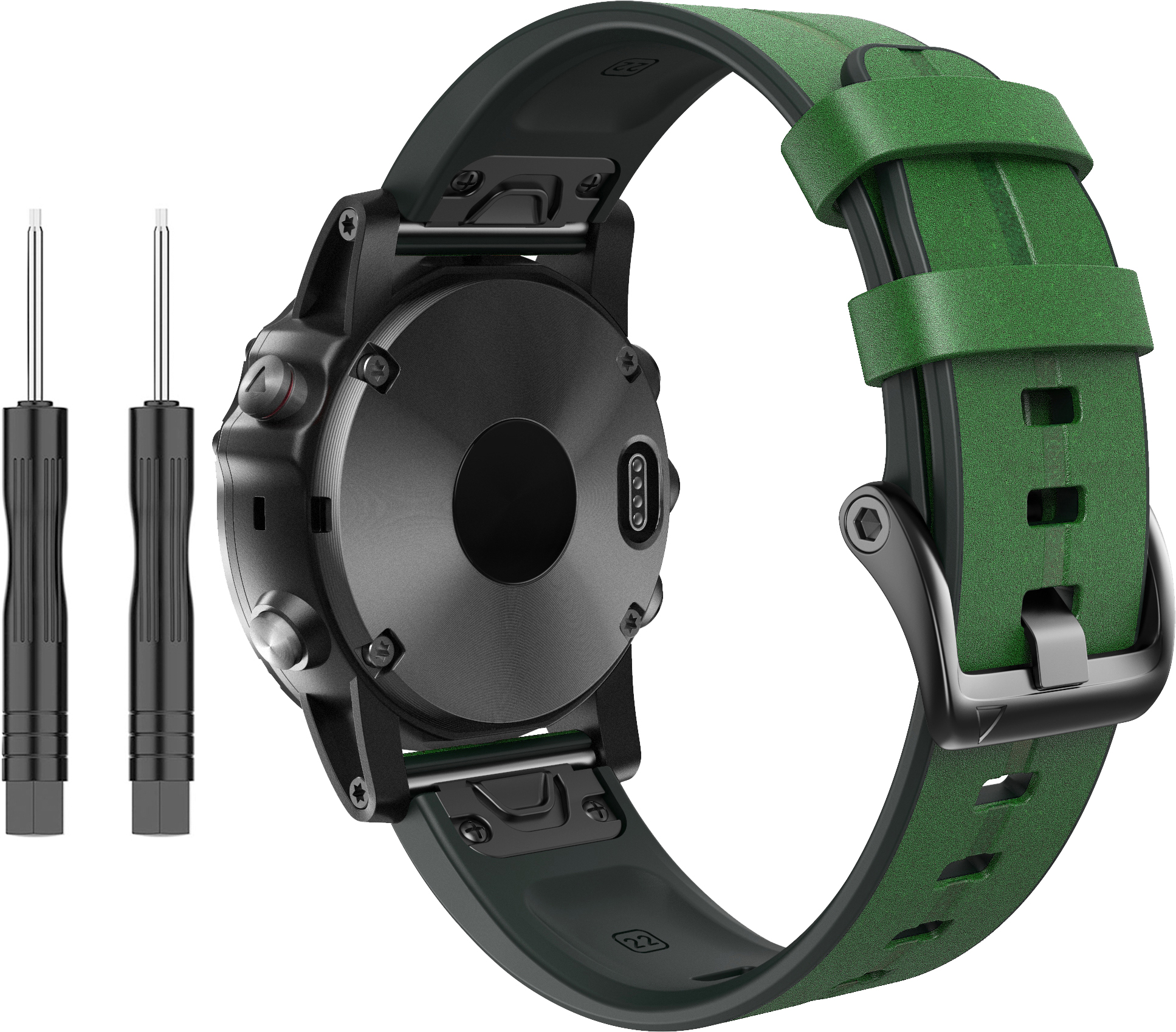 ERSQCKL-006 26MM GREEN PASEK DO ZEGARKA