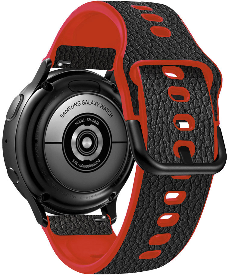 ERSGW4LB-005 Zwart + Rood Horlogeband