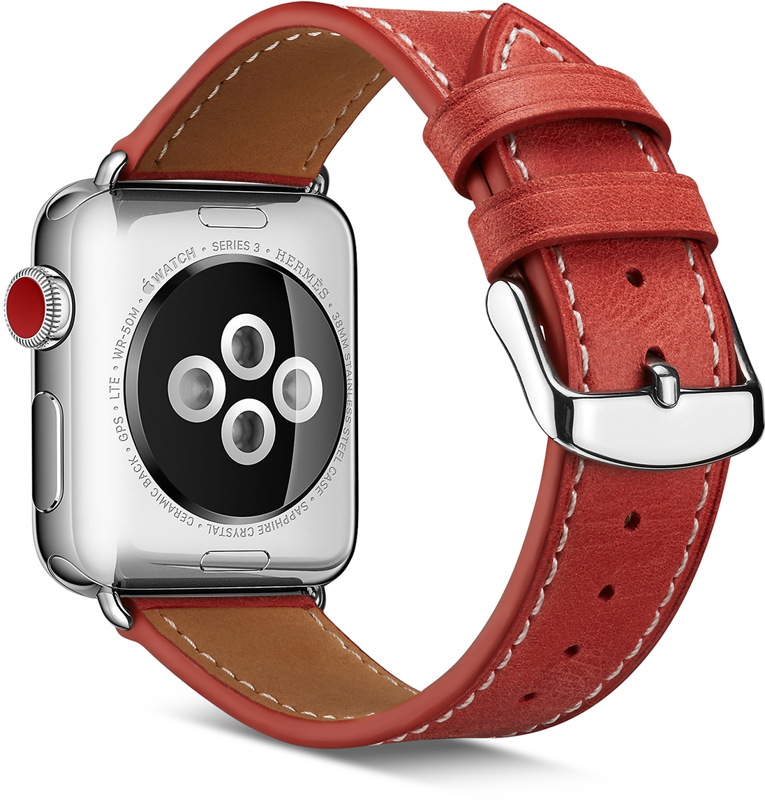 ERLB-045 38-41MM Vermelho Bracelete de relógio ERLB-045 ERLB-045