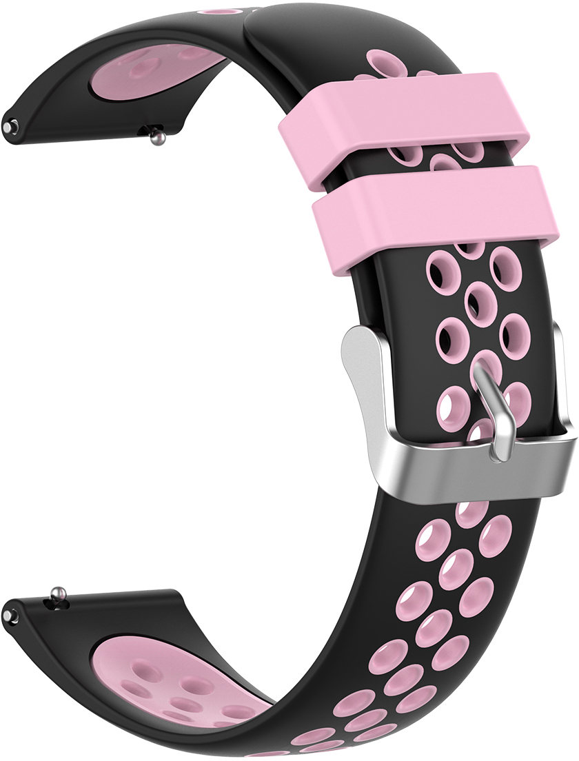 ERSSWBS22-007 Zwart + Roze Horlogeband