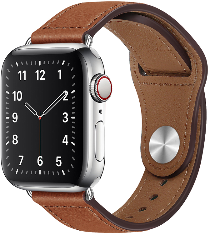ERLB-106 42-49MM Castanho + Prateado Fivela #11 Bracelete de relógio ERLB-106 ERLB-106