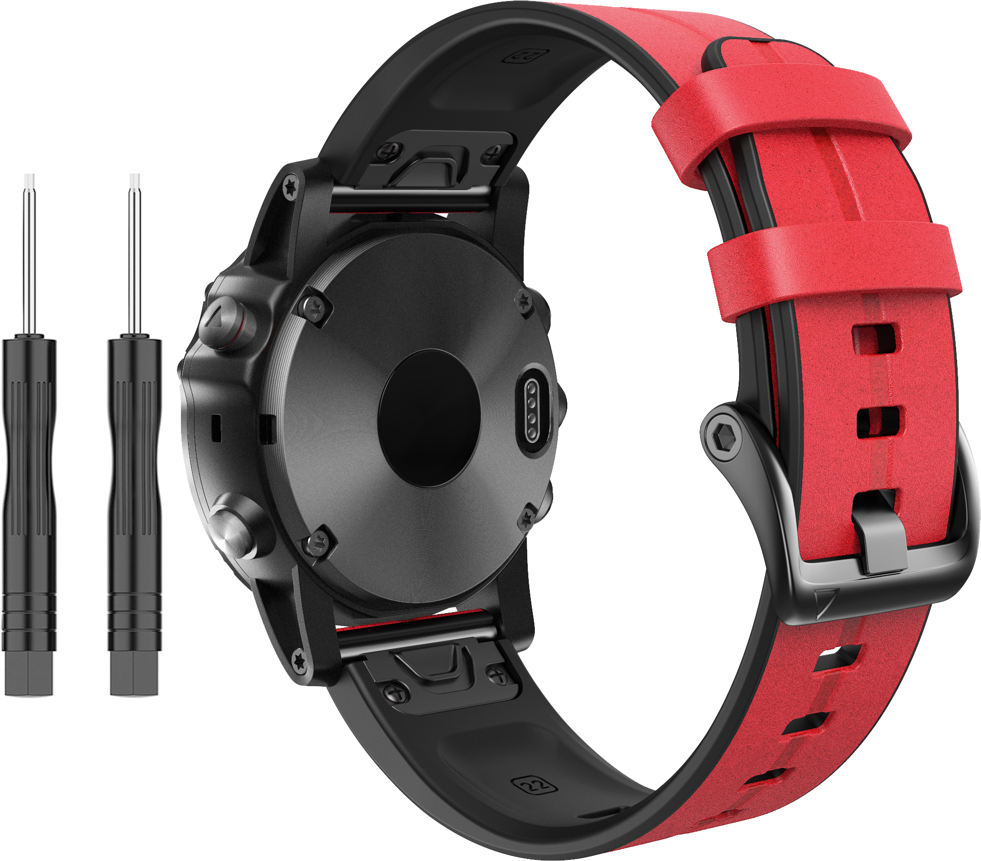 ERSQCKL-006 22MM Rosso Cinturino per orologio ERSQCKL-006 ERSQCKL-006
