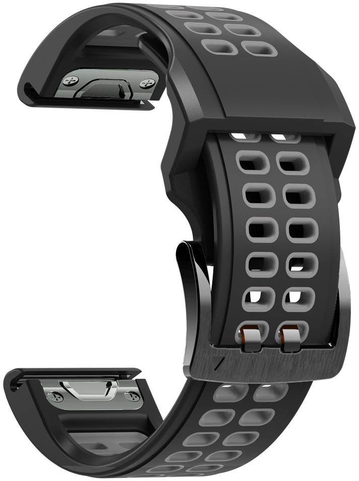 ERSQCKS-016 22MM BLACK + GREY PASEK DO ZEGARKA