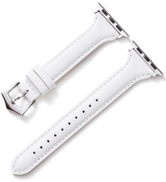 ERLB-103 38-41MM Valkoinen + Hopea Solki Kellonranneke
